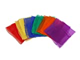 yueton 12pcs Colorful Hemmed Square Rhythm Band Scarves Juggling Dance Scarves