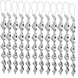 Bird Repellent Wind Twisting Scare Rods Reflective Ornamental Spiral Deterrent Device(12") (Set of 12)