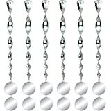 Chephon Bird Scare Rods with Reflective Discs Reflectors - Upgraded Bird Spinner Scare Device of Twisting Rods and Disks to Keep Birds Away Like Woodpecker and Pigeon - 6 Pack