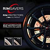 RimSavers RimBlades USA (Black) Wheel Rim Protectors Guard Alloy Wheel from Curb Rash  Set of 4 Rim Protectors Easy to Install