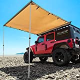 ALL-TOP Vehicle Awning 6.6'x8.2' Rooftop Pull-Out Retractable 4x4 Weather-Proof UV50+ Side Awning for Jeep/SUV/Truck/Van