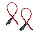 PNGKNYOCN 30cm 14AWG SAE Connector Cable SAE 2 Pin Single Plug Quick Connector Disconnect Plug SAE Car Extension Cable YOUCHENG for Motorcycles, Cars, Tractors (2-Pack)