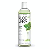 Organic Cold Pressed Aloe Vera Gel for Face, Hair and Body - Sun Burn Relief, Moisturizing, Dry Skin, Acne, Razor Bumps, and more - Grown and Bottled in US - 12 oz.
