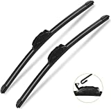 AUTOBOO OEM Quality 24" + 24" Premium All-Seasons Durable Stable And Quiet Windshield Wiper Blades 2 Pack (pair for front windshield)