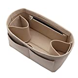 Felt Purse Organizer Insert Bag In Bag with Two Removeable Holder 8020 Beige XL