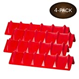 DC Cargo Mall Red Vee Board Trailer Cargo Load Corner Edge Protector and Truck Tie-Down Strap Guard Bumper Cushion, 8" x 8" x 36", 4 Pack