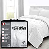 Swiss Comforts Duvet Insert White Microfiber Carbon Bed Comforter - King Size | Lightweight & Soft | Down Alternative Quilted & Hypoallergenic, All Season & Stand-Alone Comforters (King)