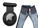 Kaizen Kreations Holder Case for Apple Airtag Air Tag Hidden GPS Tracker for Kids, Elderly, Pet, Clothing, etc. Safer Than GPS Watch, Keychain, Bracelet, Necklace, Wristband (Black, 2-Pack)
