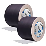 Professional Grade Gaffer Tape 2 Packs of 4"x30 Yards, Floor Tape for Electrical Cords Cable Tape, Non-Reflective Matte Finish Gaff Tape, No Residue Multipurpose Black Gaffers Tape 4 inch