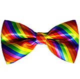 Rainbow Pride Striped Bow tie - Handmade Dog or Cat Handcrafted Bow Tie Including Collar (Striped)