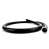 Reinforced Silicone Heater Hose, Vacuum line 3/4" ID X 5 Feet per roll 4MM Thick High Performance Black Max Temperature Rating 350F Work Pressure 60 psi 0.75" 19mm 1.5M  (BLACK, 3/4"(19MM))