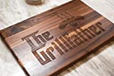 Gift for Dad The Grillfather Cutting Board is Handmade in the U.S.A. Grill - Treat your Father, Stepfather or Grandfather! Great gift for Dad on His Birthday!