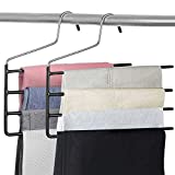 Pants Hanger Multi-Layer Jeans Trouser Hanger Closet Stainless Steel Rack Space Saver for Tie Scarf Shock Jeans Towel Clothes3 Pack 