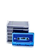 FYDELITY Blank Cassette Tapes for Recording C-60 Minute Normal Bias 5 Pack Cassette Tape: Blue Steel Chrome