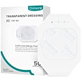 Dimora Transparent Dressing, Waterproof Adhesive Film Dressing 4 in x 4.75 in , Pack of 50 Wound Cover for IV Shield, Tattoo Aftercare Bandage