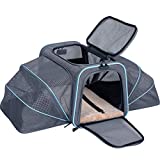 Petsfit Expandable Cat Carriers Small Dog Carrier, Airline Approved Soft-Sided Portable Washable Pet Travel Carrier with Two Extension for Kittens,Puppies,Rabbits
