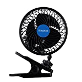 Jhua 12V Car Clip Fan Automobile Vehicle Cooling Car Fan Powerful Quiet Speedless Ventilation Electric Car Fans With Clip Cigarette Lighter Plug for Summer