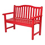 Shine Company Belfort Garden Bench, Chile Red