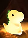 One Fire Dinosaur Night Light for Kids, Color Changing Kids Night Light Dinosaur Lamp, Dinosaur Room Decor for Boys Cute Night Light, Silicone Nursery Battery Baby Night Light, Cute Gifts for Kids Boy