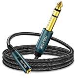 SOLMIMI 1/4 to 1/8 Headphone Adapter, 4 Feet 6.35mm Male to 3.5mm Female TRS Stereo Audio Jack Adapter Cable for Mixer Guitar Amp Piano Keyboard Amplifier Headphone Speaker (4Ft/1.2M)