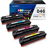 GPC Image Compatible Toner Cartridge Replacement for Canon 046 046H CRG-046 for Color ImageCLASS MF733Cdw MF731Cdw MF735Cdw LBP654Cdw Printer Tray (Black, Cyan, Magenta, Yellow)