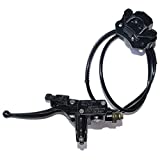 CNCMOTOK Rear Hand Hydraulic Disc Brake Master Cylinder Caliper Assembly with New Brake Pads for 50cc 70cc 90cc 110cc 125cc ATV Quad Taotao Sunl Roketa NST