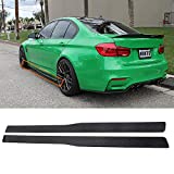 NINTE Side Skirts Fits for BMW F80 M3 F82/F83 M4 2014-2020, ABS Carbon Fiber Extension Rocker Panels