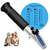 3-in-1 Animal Clinical Refractometer, Measuring Animal's Health Index of Urine Specific Gravity and Serum Protein, Ideal for Veterinary and Pet Owner