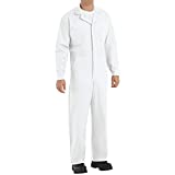 Red Kap Men's Button Front Cotton Coverall, White, 42