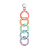 Ryan & Rose Cutie Clinks Attachable Teether Chew Toy for Babies (Mosaic)
