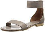 FRYE Women's Carson Ankle Zip Flat Sandal, Grey, 8 M US