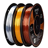 Eryone Silk PLA Filament Bundle, 1.75mm, 1.1 LBS/Spool, 3 Spools Pack, Dimensional Accuracy +/- 0.05 mm, 1.5kg (3.3LBS) / Pack (Gold/Silver/Copper) 