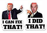 104 Pcs I Did That Biden Stickers, Funny Sticker of Joe Biden & Donald Trump, Pointed to Left and Right, Suitable for Cars, Motorcycles, Helmets, Laptops and Windows.