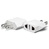 Unidapt Europe to US Plug Adapter, 2 Pack, European to USA Plug Adapter, EU to US Plug Converter, Travel from Europe to USA Outlet, Power Travel Adapters European to American, Canada, Mexico, Type A