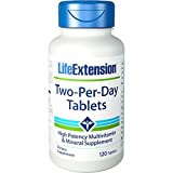 Life Extension Two-Per-Day High Potency Multivitamin & Mineral Supplement - Vitamins, Minerals, Plant Extracts, Quercetin, 5-MTHF Folate & More - Gluten-Free, Non-GMO -120 Tablets