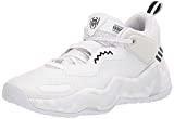 adidas Unisex D.O.N. Issue 3 Basketball Shoe, White/Black/Crystal White, 10.5 US Men