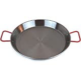 MAGEFESA Carbon - paella pan 12 in - 30 cm and 4 Servings, made in Carbon Steel, with dimples for greater resistance and lightness, ideal for cooking outdoors, cook your own Valencian paella