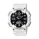 Casio Men's AQ-S810WC-7AVCF Analog-Digital Display Quartz White Watch, White/Black