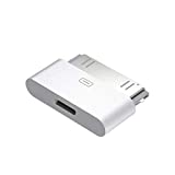 30-Pin to Lightning Adapter, ROSYCLO MFi Certified 8-Pin Female to 30 Pin Male Dock Connector iPhone Charging Sync Converter Compatible iPhone 4/4s/iPad/iPod Touch White (No Audio)