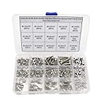 HVAZI #2-56#4-40#6-32 UNC Stainless Steel Socket Head Cap Screws Nuts Assortment Kit (#2-56#4-40#6-32UNC)