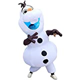 Olaf Costume Adult Inflatable Costume Men Fancy Dress Halloween Blow Up Suit Cosplay Party