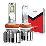 LASFIT H11 H8 H9 LED Light Bulbs, 2022 Super Bright H16 6000K Mini Size Easy Install, New Upgrade -Pack of 2