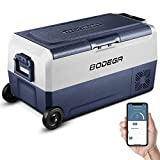 UpgradedBODEGA 12 Volt Car Refrigerator, Portable Freezer, Car Fridge Dual Zone WIFI APP Control, 38 Quart36L-4-68 RV Electric Compressor Cooler 12/24V DC and 100-240V AC for Outdoor, Travel, Camping