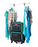 The Dance Angel Suitcase Teal and Black Carry-On"Teal the Show" (Rolling Dance Bag With Costume Rack)