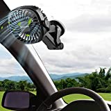 Foonsen Rechargeable USB Stroller Fan, Portable Car Fan, Car Seat Fan, Desk Fan, Flexible Tripod Clip on Bed, Bike, and Crib, Battery Powered