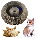 Magic Organ Cat Scratch Board - Deformable Cat Scratching Post Ball Track, Portable Combinable and Durable Cat Scratch Pad, Interactive Kitten Fun Intelligence Physical Exercise Educational Toy