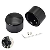 Benlari Black Axle Nut Covers Front Axle Caps Compatible for Harley Davidson Touring Softail Sportster Dyna Trike Electra Street Road Glide Road King Fat Boyoy 2002-2023