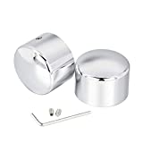 Benlari Chrome Front Axle Nut Cover Caps 2002-2022 Compatible for Harley Davidson Touring Softail Sportster Dyna Trike Electra Street Road Glide Road King Fat Boy