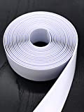 100ft Long 1.5" Wide Vinyl Chair Strapping. Repair & Replacement Matte Finish. for Patio Outdoor Lawn Garden Durable Attractive (White)
