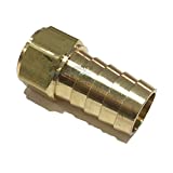 EDGE INDUSTRIAL 3/4" Hose ID to 1/2" Female NPT FNPT Straight Brass Fitting Fuel / AIR / Water / Oil / Gas / WOG (Qty 01)